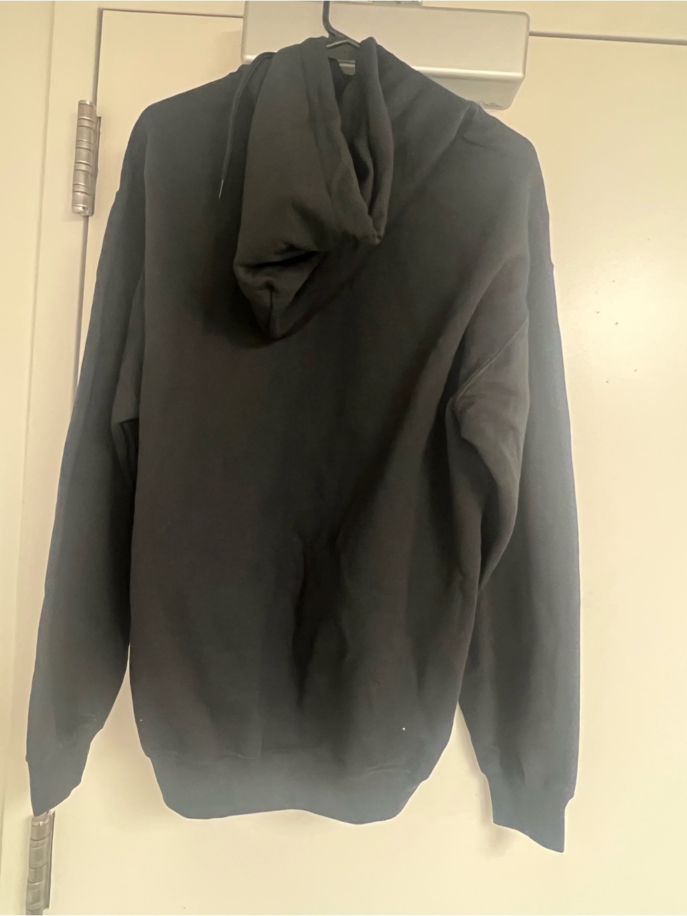 Men's Black Hooded Sweatshirt - Classic Pullover Hoodie